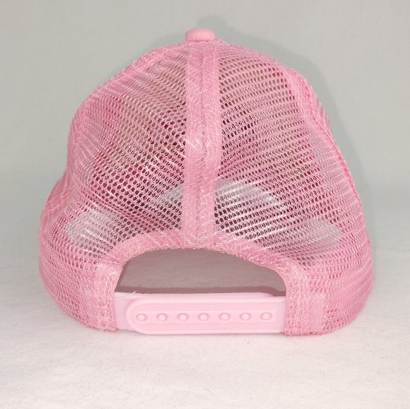 Surfware Hawaiian Classics Pink/Raffia Embroidered Snapback Trucker/Baseball Hat - Picture 5 of 7